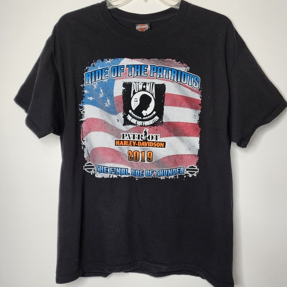 Harley-Davidson Other - Harley-Davidson Ride of the Patriots 2019 black men's XL tshirt